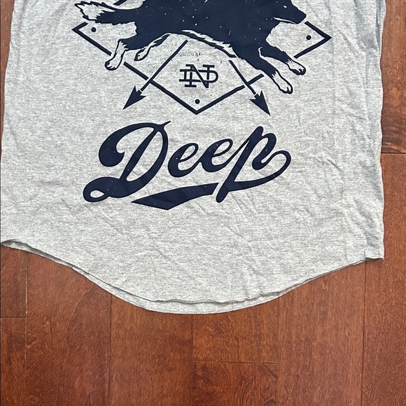 Neck Deep Gray and Blue Raglan Tee with 3/4 Sleeves, Size Large, NWOT - Picture 7 of 11